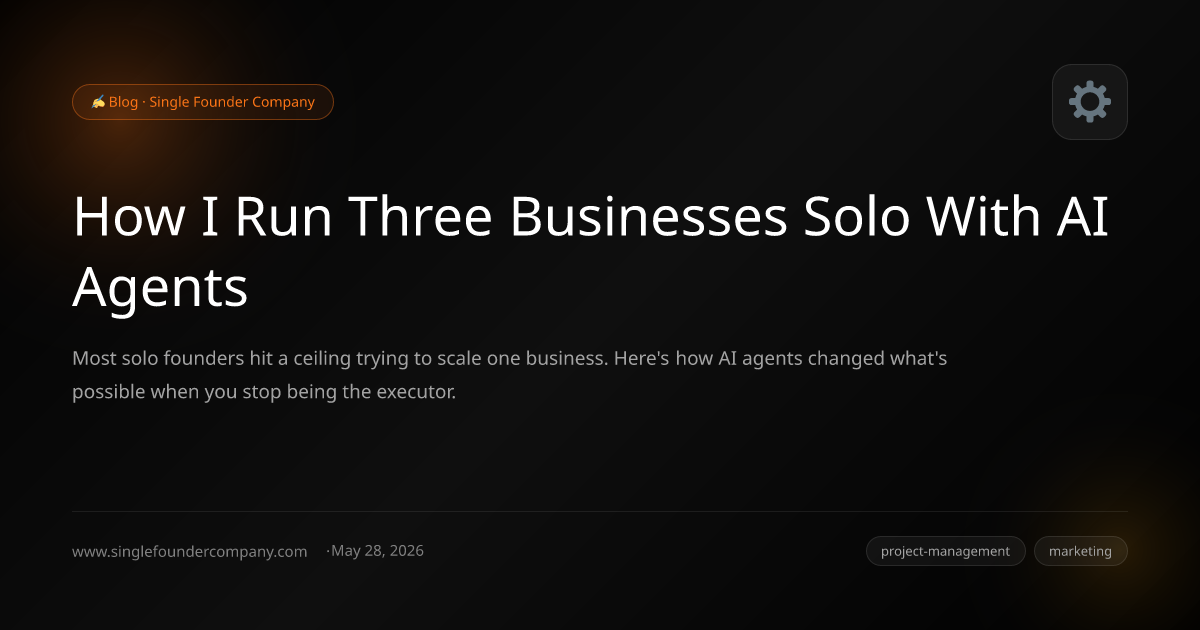 How I Run Three Businesses Solo With AI Agents