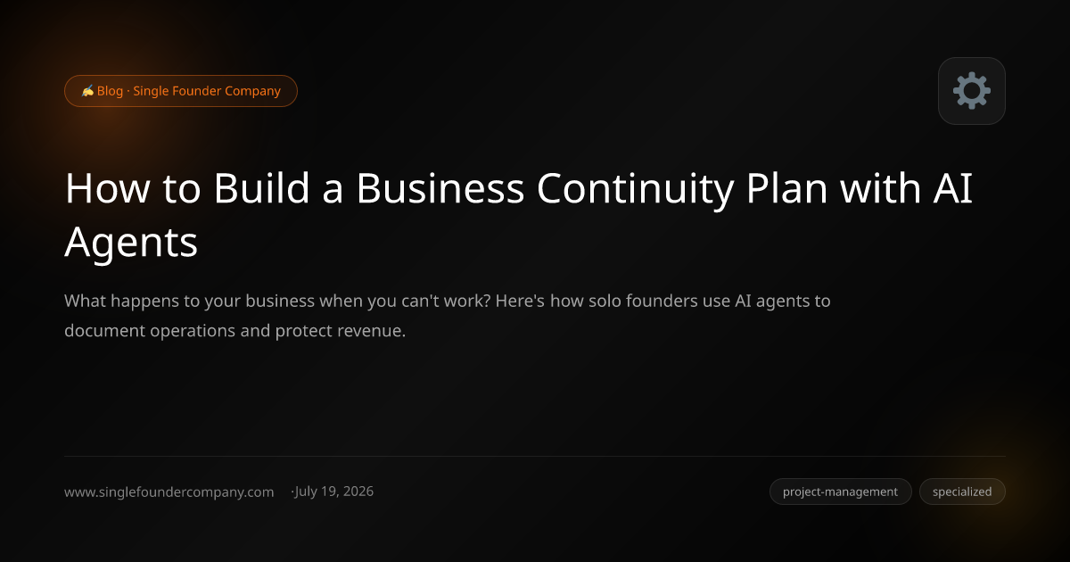 How to Build a Business Continuity Plan with AI Agents