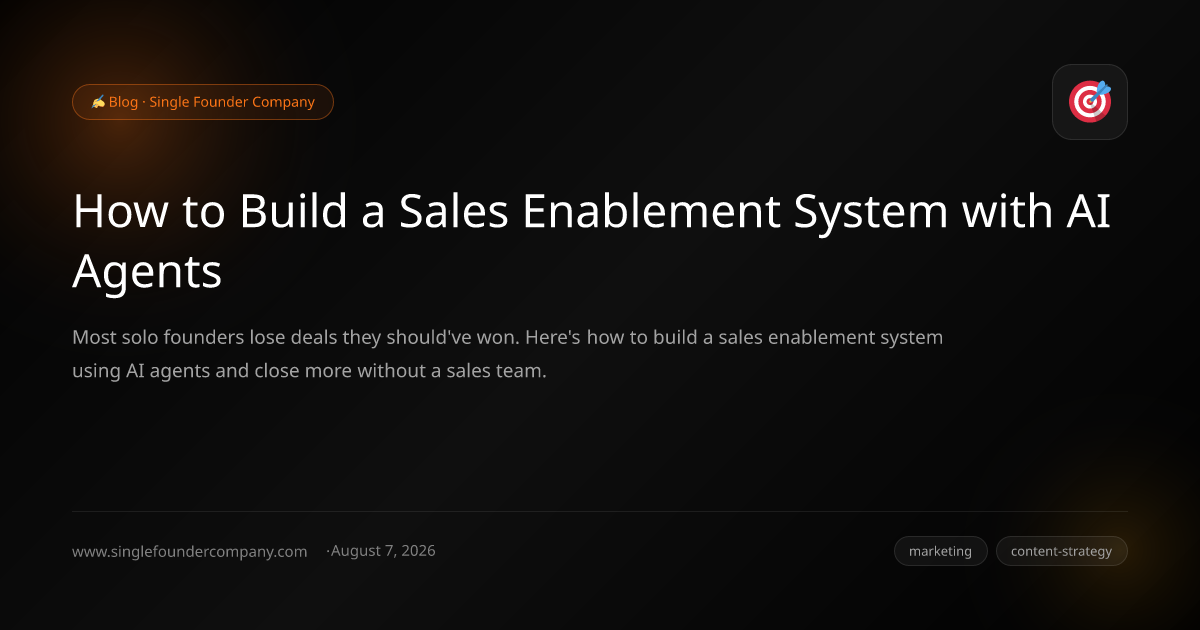 How to Build a Sales Enablement System with AI Agents