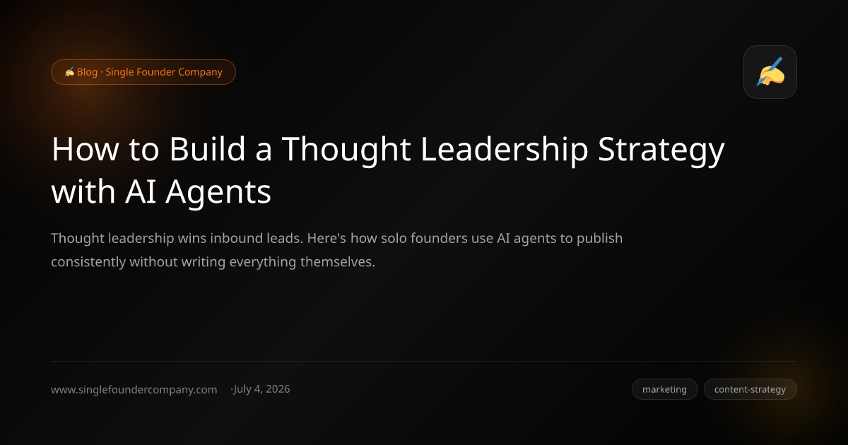 How to Build a Thought Leadership Strategy with AI Agents