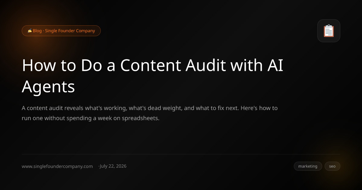 How to Do a Content Audit with AI Agents