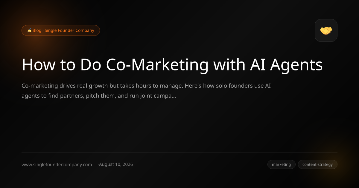 How to Do Co-Marketing with AI Agents