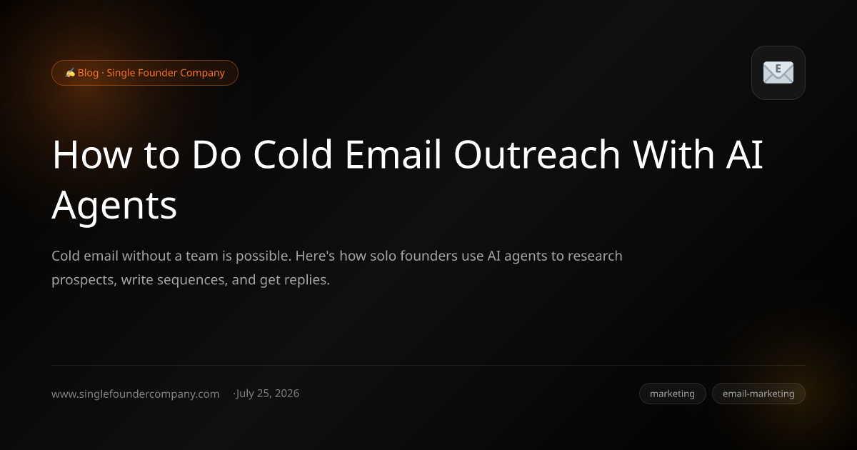 How to Do Cold Email Outreach With AI Agents