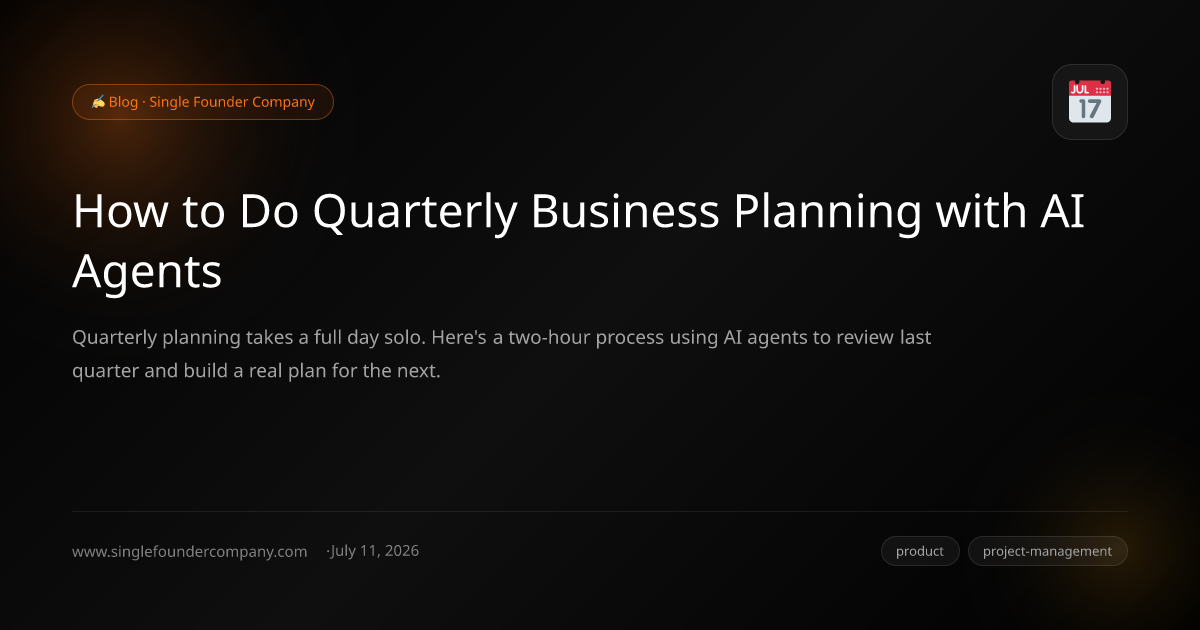 How to Do Quarterly Business Planning with AI Agents
