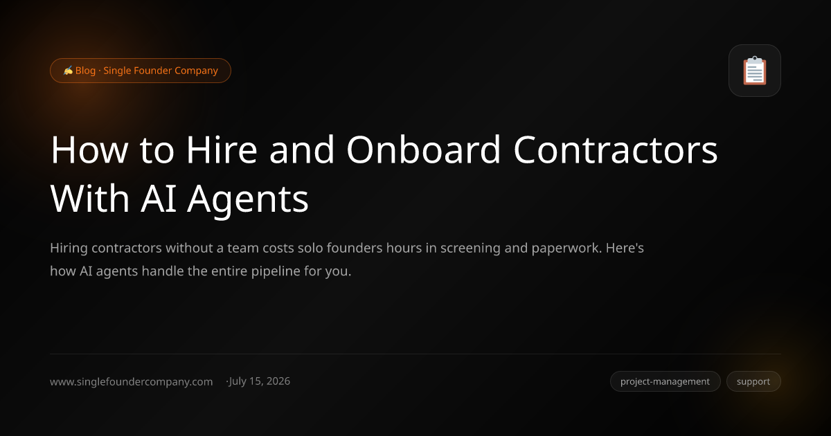 How to Hire and Onboard Contractors With AI Agents