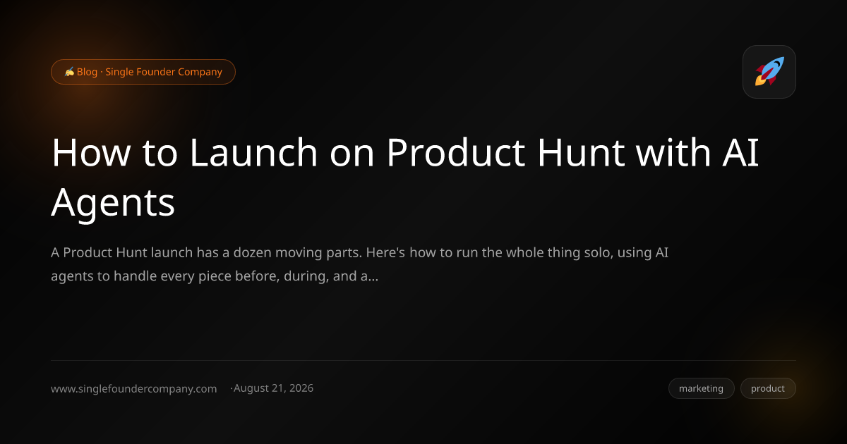 How to Launch on Product Hunt with AI Agents