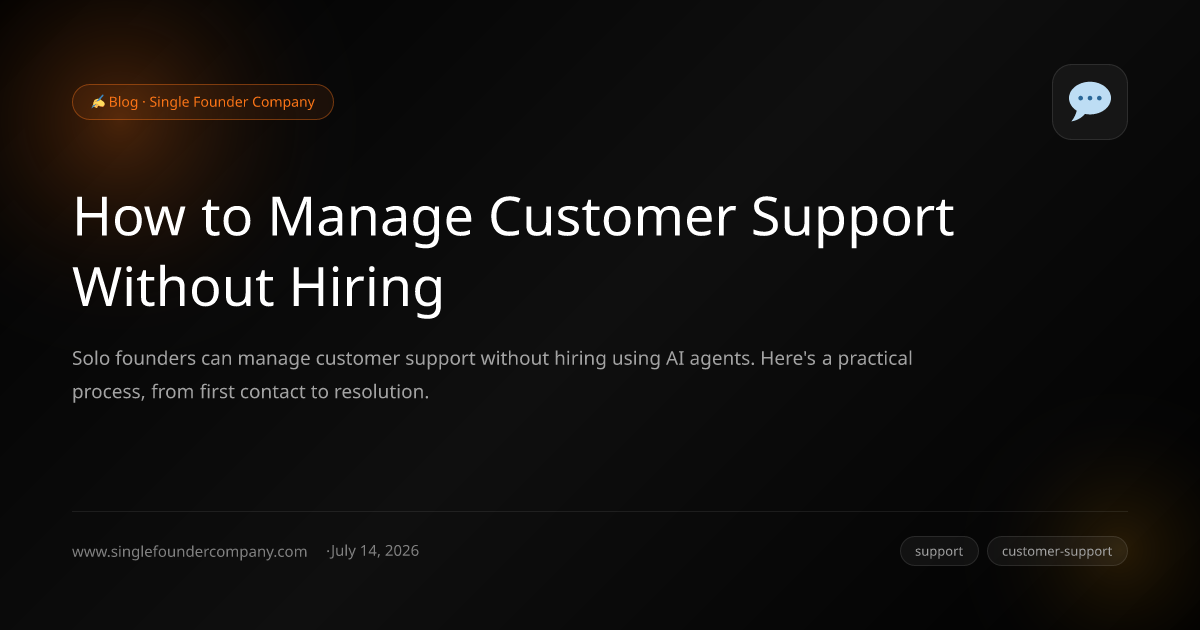 How to Manage Customer Support Without Hiring