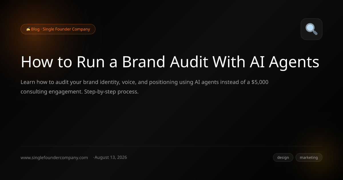 How to Run a Brand Audit With AI Agents