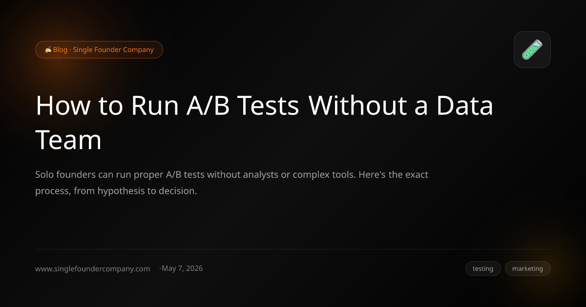 How to Run A/B Tests Without a Data Team