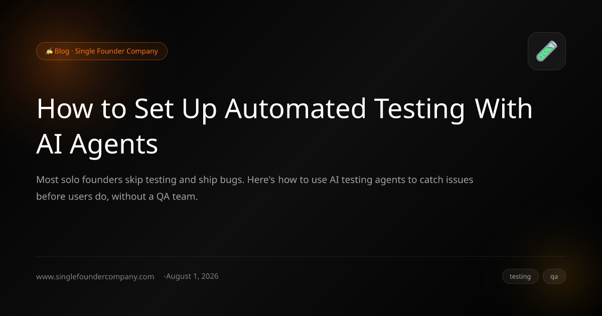 How to Set Up Automated Testing With AI Agents