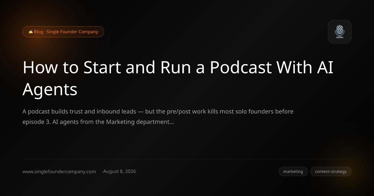 How to Start and Run a Podcast With AI Agents