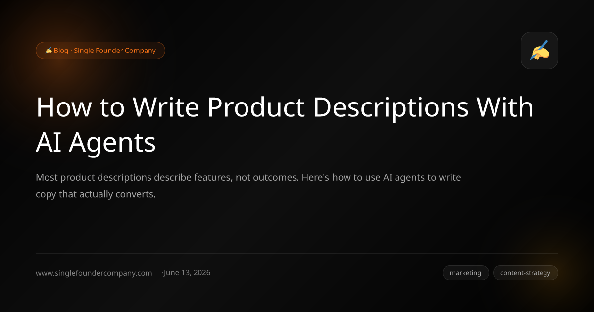 How to Write Product Descriptions With AI Agents