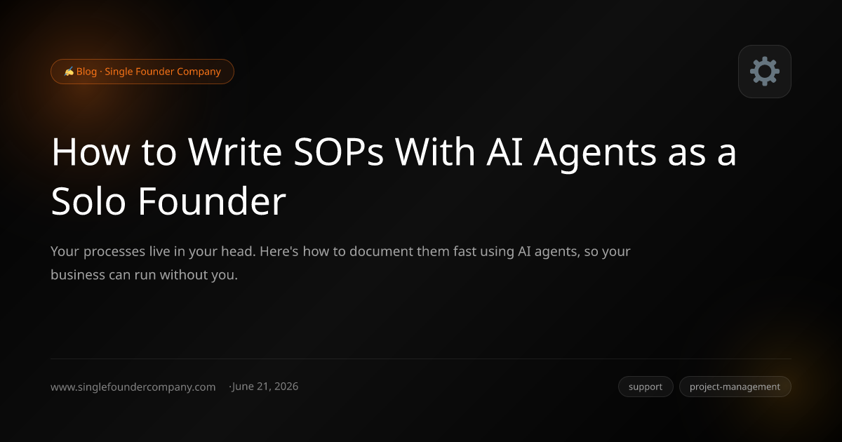How to Write SOPs With AI Agents as a Solo Founder