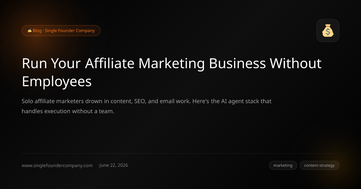 Run Your Affiliate Marketing Business Without Employees