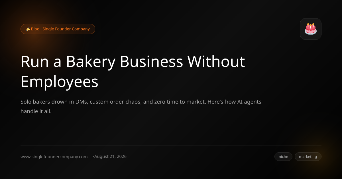 Run a Bakery Business Without Employees