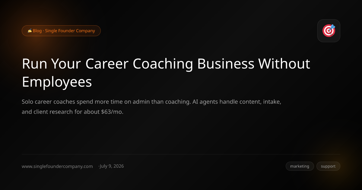 Run Your Career Coaching Business Without Employees