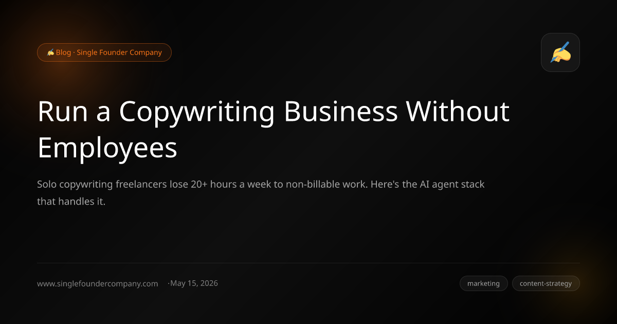 Run a Copywriting Business Without Employees
