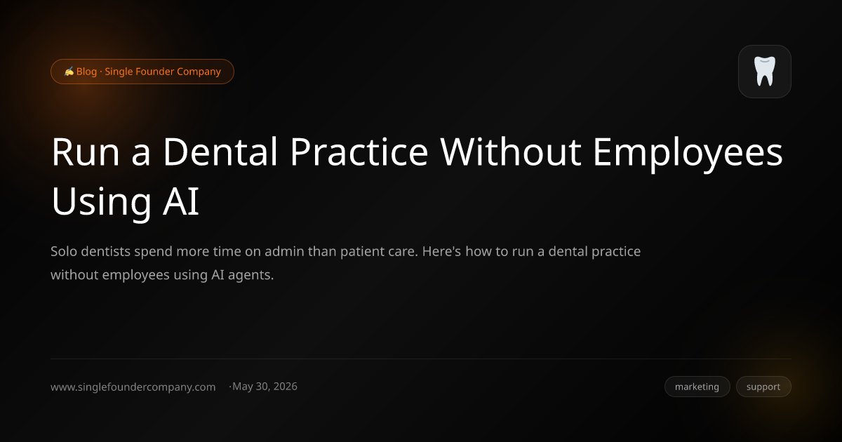 Run a Dental Practice Without Employees Using AI