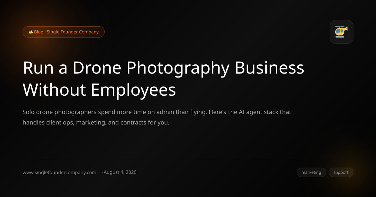 Run a Drone Photography Business Without Employees