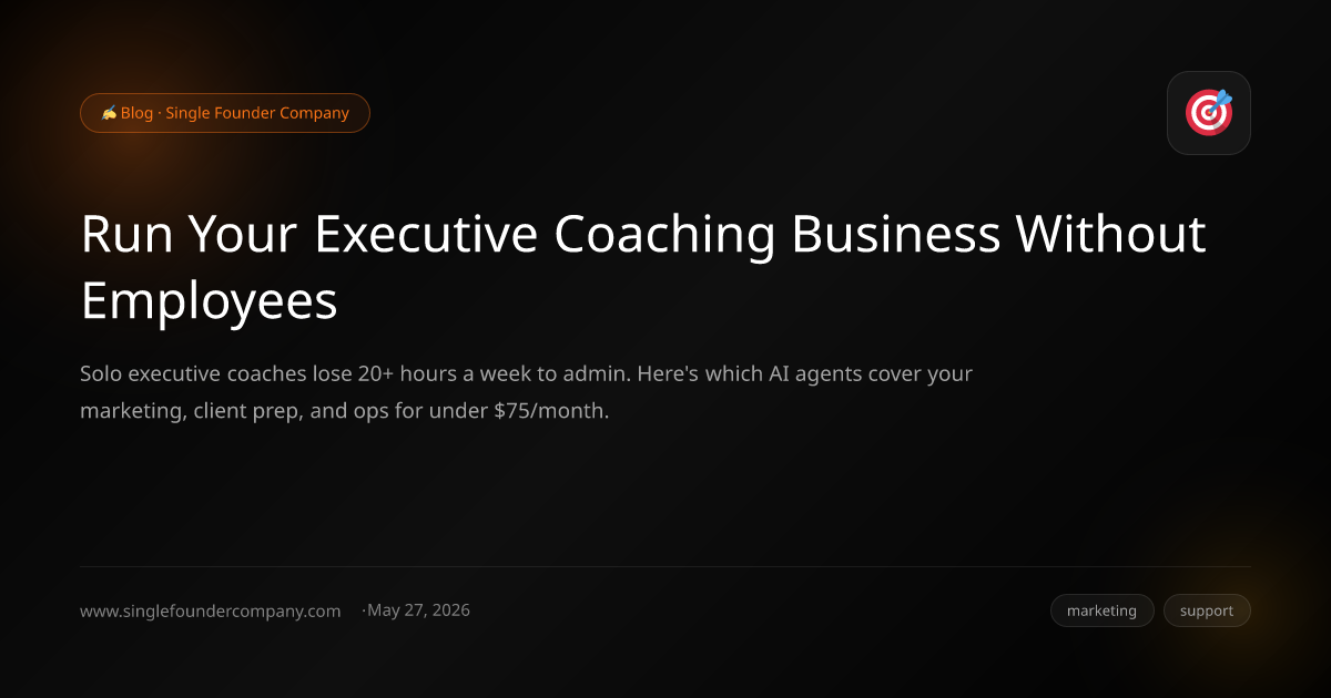 Run Your Executive Coaching Business Without Employees