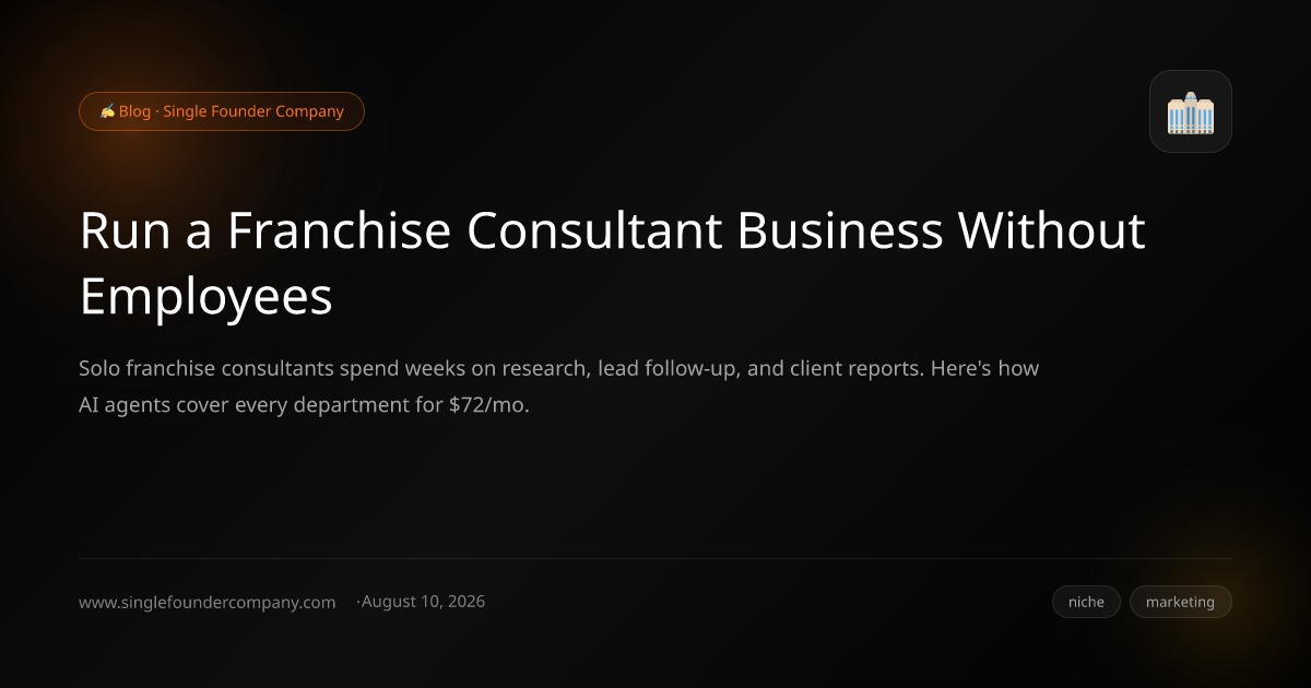 Run a Franchise Consultant Business Without Employees