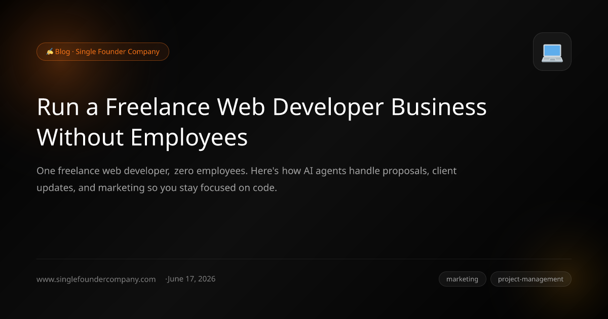 Run a Freelance Web Developer Business Without Employees