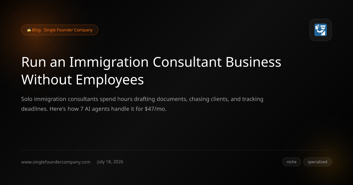 Run an Immigration Consultant Business Without Employees