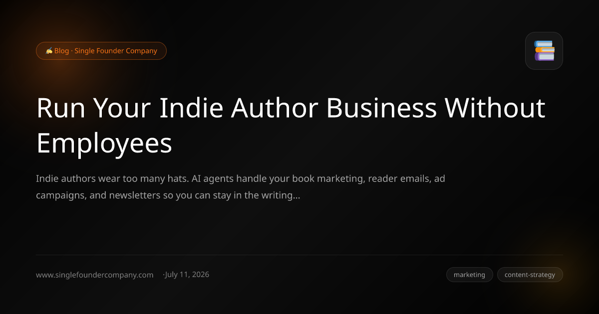 Run Your Indie Author Business Without Employees