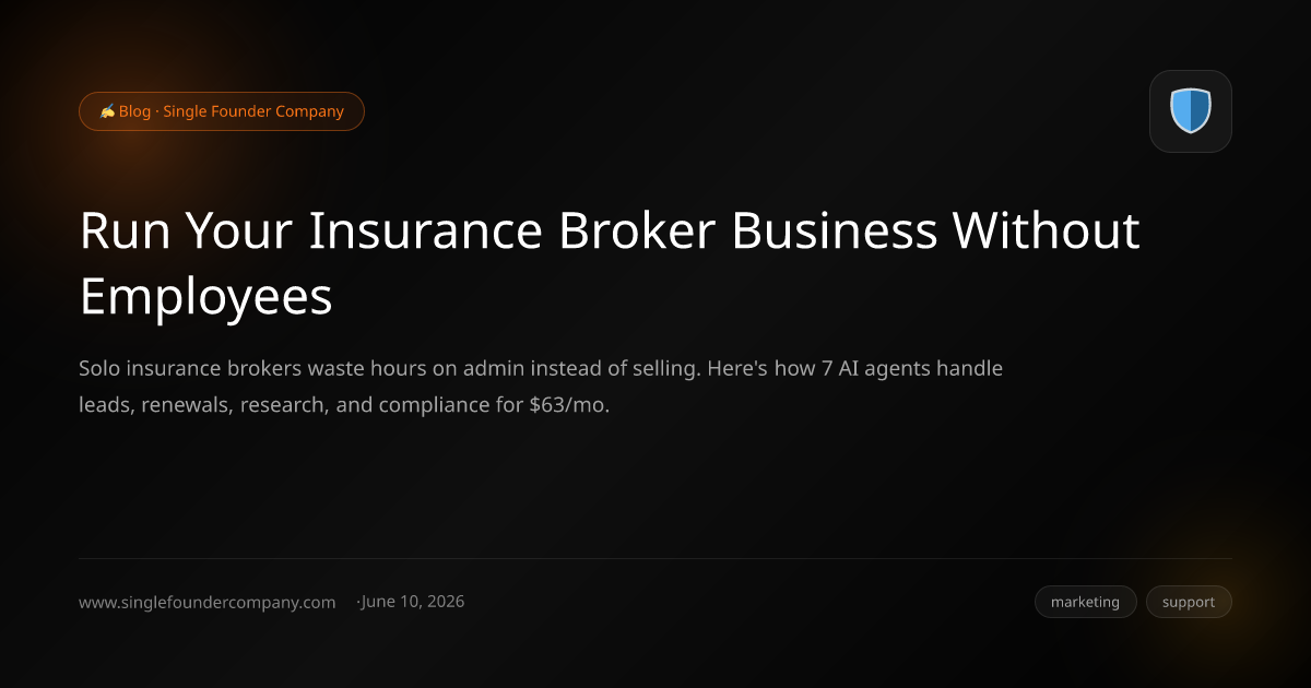 Run Your Insurance Broker Business Without Employees