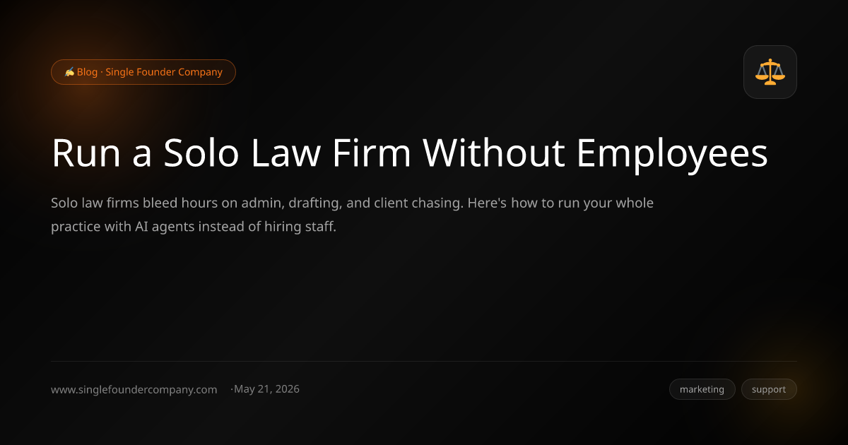 Run a Solo Law Firm Without Employees
