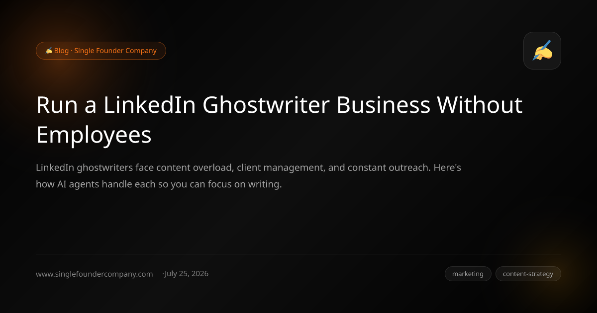 Run a LinkedIn Ghostwriter Business Without Employees
