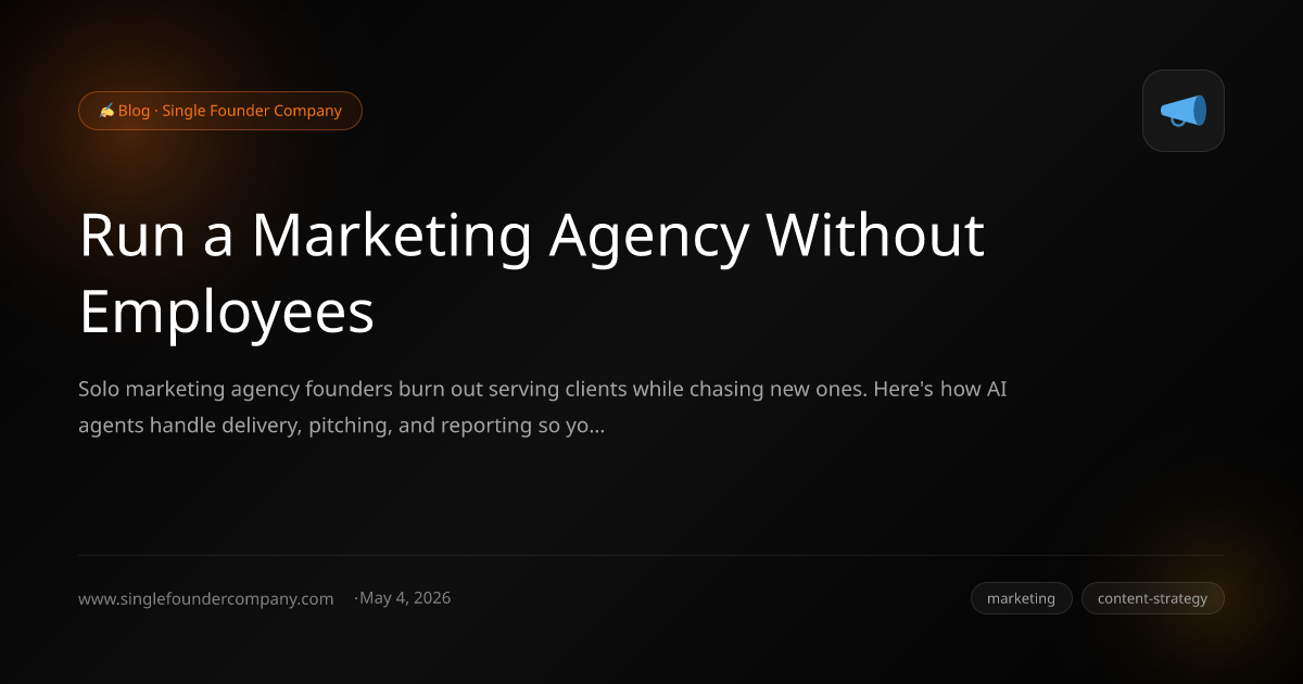 Run a Marketing Agency Without Employees