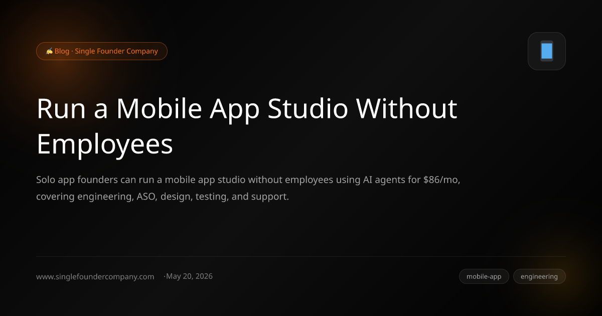 Run a Mobile App Studio Without Employees