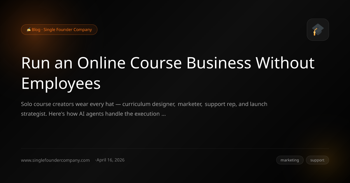 Run an Online Course Business Without Employees