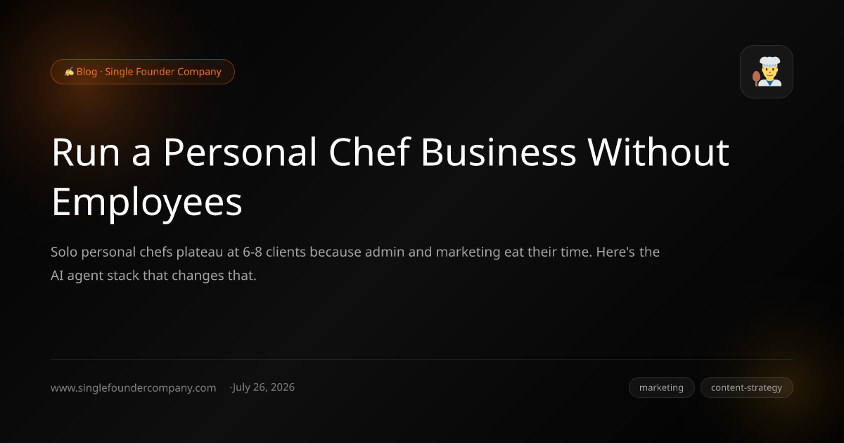 Run a Personal Chef Business Without Employees