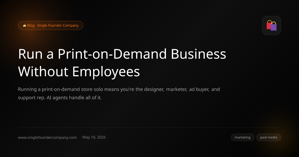 Run a Print-on-Demand Business Without Employees