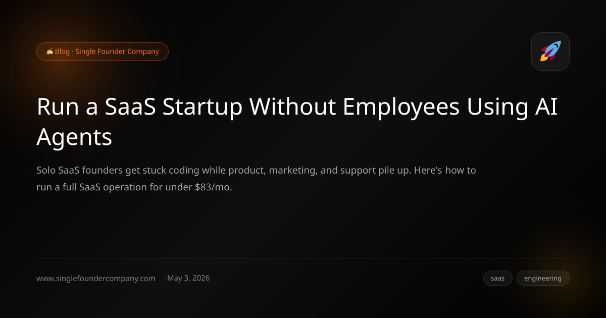 Run a SaaS Startup Without Employees Using AI Agents