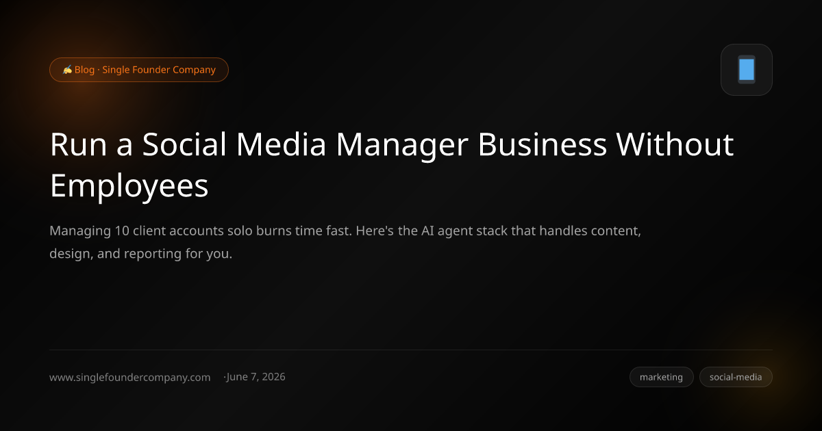 Run a Social Media Manager Business Without Employees