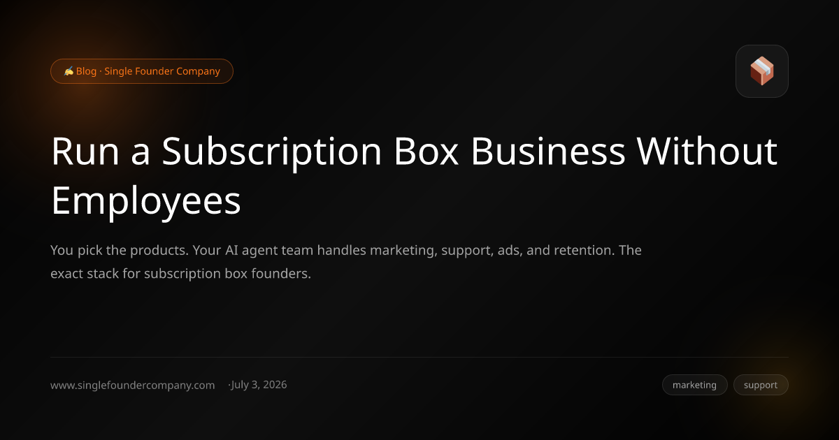 Run a Subscription Box Business Without Employees