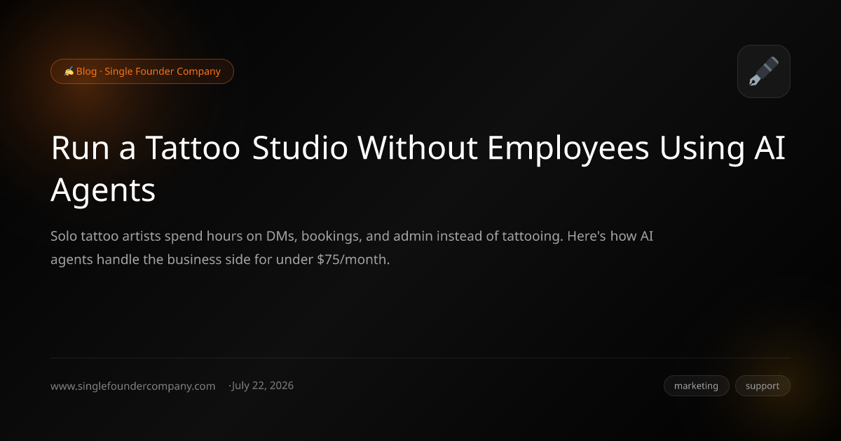 Run a Tattoo Studio Without Employees Using AI Agents