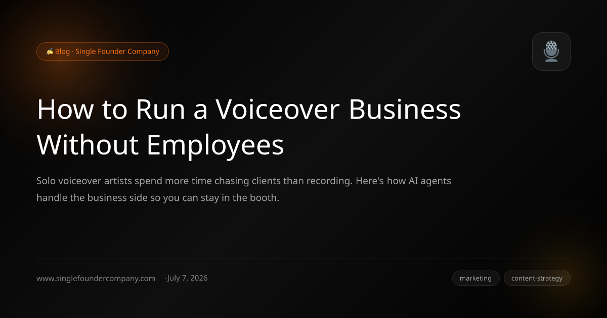 How to Run a Voiceover Business Without Employees