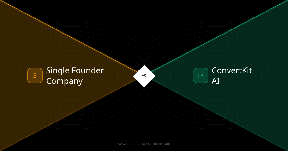Single Founder Company vs ConvertKit AI — Email Tool vs AI Team