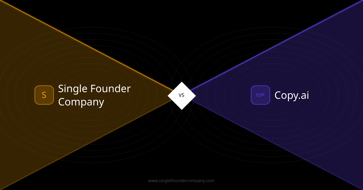 Single Founder Company vs Copy.ai — AI Copywriting vs AI Workforce