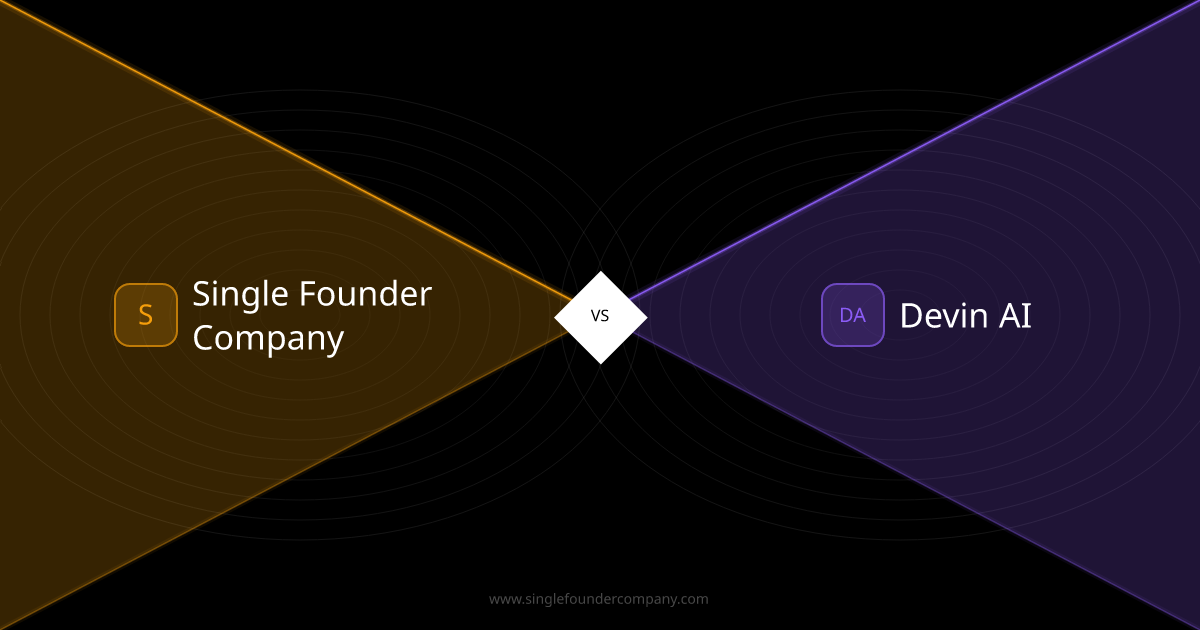 Single Founder Company vs Devin AI — AI Developer vs AI Company
