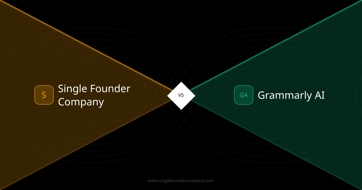 Single Founder Company vs Grammarly AI — Tool vs Team