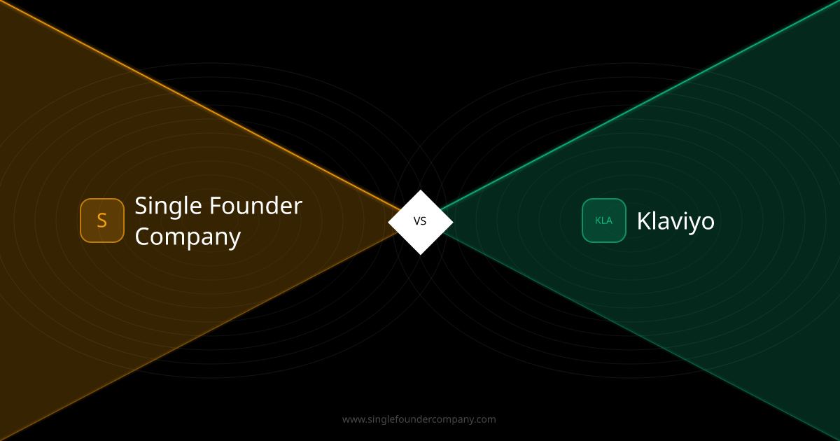 Single Founder Company vs Klaviyo — Email Tool vs Full Team
