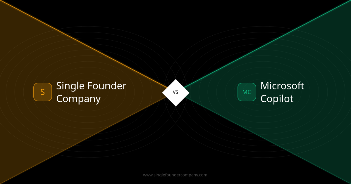 Single Founder Company vs Microsoft Copilot — Team vs Tool