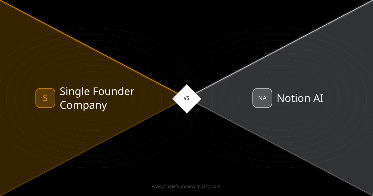 Single Founder Company vs Notion AI — Workspace Tool vs Full AI Team