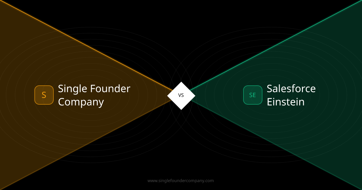 Single Founder Company vs Salesforce Einstein — CRM vs AI Team