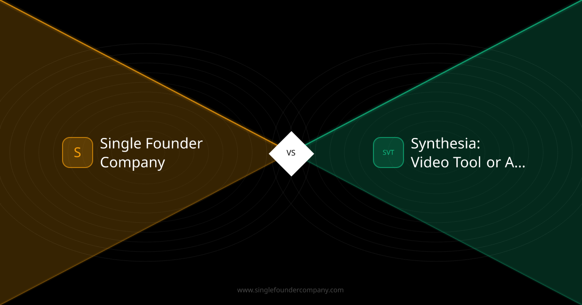 Single Founder Company vs Synthesia: Video Tool or AI Team?